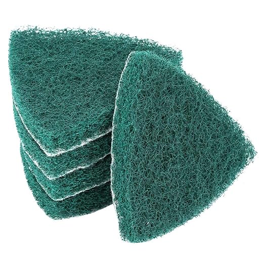 YWBL-WH Triangle Polishing Pads, 240 Grit, Self Adhesive, Nylon, 3.5x3.5x3.5 Inch, 5 Pack