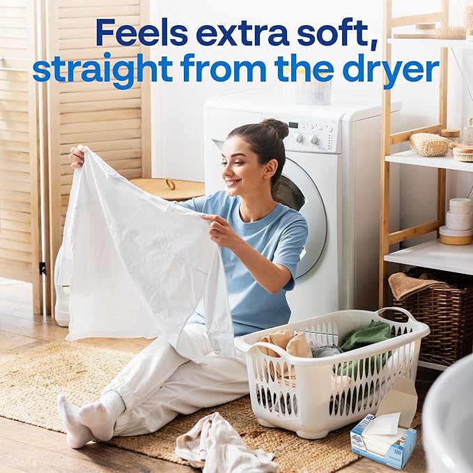 Earth Breeze Fabric Softener Dryer Sheets – Fragrance Free, Hypoallergenic, No Harsh Chemicals, Safe for Sensitive Skin – Static Cling & Wrinkle Reducer – Gentle Fabric Care – Made in USA (2 Pack)