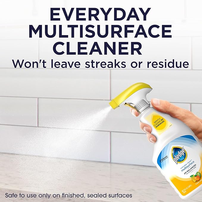 Pledge pH-Balanced Multisurface Cleaner Spray for Everyday Care, Fresh Citrus Scent, 25oz