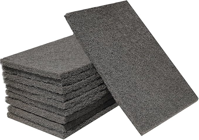 Premium 10 Pack 6" x 9" Grey General Purpose Scuff Pads - Scuffing, Scouring, Sanding, Paint Primer Prep Adhesion Scratch - Surface Preparation Automotive Car Auto Body Woodworking Wo (800 Grit)