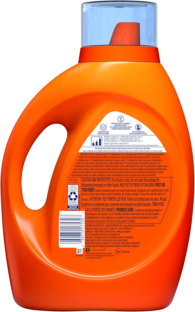 Tide Plus Boost of Ultra Downy Liquid Laundry Detergent, April Fresh Scent, 92 fl oz, 65 Loads, Laundry Detergent Liquid with Long-Lasting Freshness