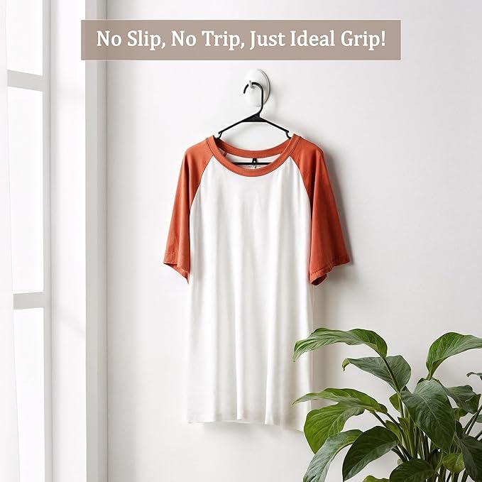 Utopia Home Plastic Hangers 50 Pack, Space-Saving Clothes Hangers with Non-Slip Shoulder Grooves for Strappy Clothes, Ideal for Home Closet Organization and Warddrobe Solutions (Black)