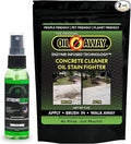 Oil Stain Fighter Starter Kit with Pretreat Solution for Maximum Results | 2 oz. Pretreat Spray + 5 oz. Enzyme Powder | No Rinse Safe Concrete Cleaning Duo for Driveways and Patios | Starter Size
