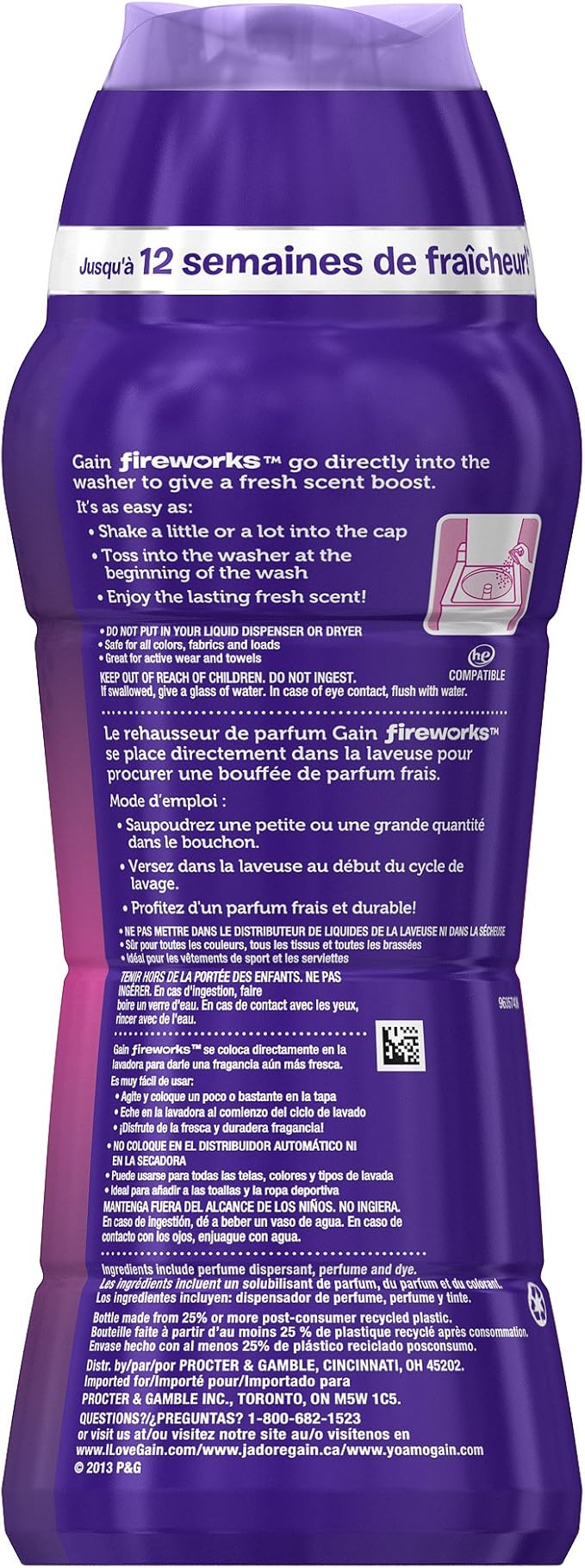 Gain Fireworks Laundry Scent Booster Beads, Moonlight Breeze Scent, 555 g