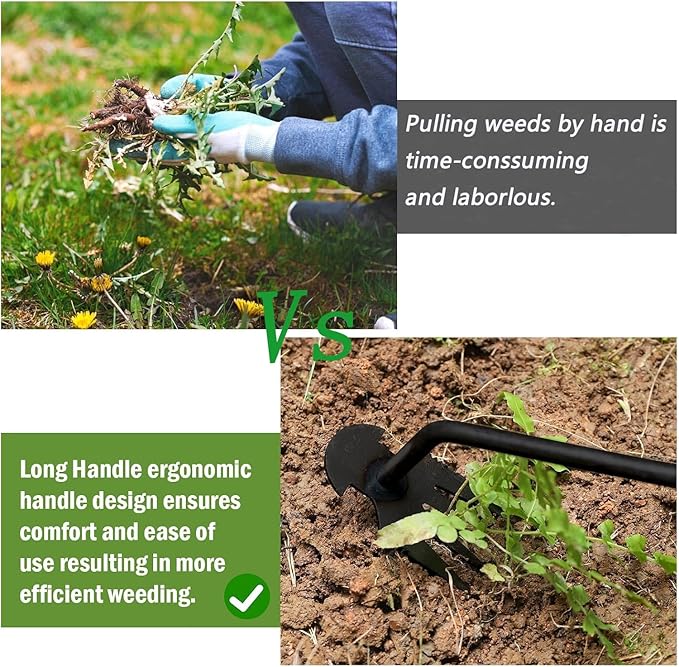 Weed Puller Tool Garden Uprooting Weeding Tool,2025 New Portable Garden Weeding Tool, 15.7in Weeder Tool, 4 Teeth Weeding Artifact Uprooting Weeding Tool