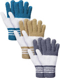 Patelai 3 Pairs Microfiber Plant Dusting Gloves Leaf Cleaning Gloves for Indoor Plants, Blinds, Furniture, House (Yellow,Blue,Pink,White,Small)