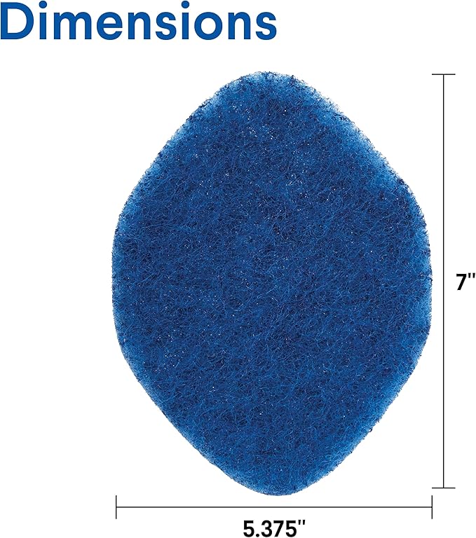 Clorox Extendable Tub & Tile Scrubber Refill, Diamond-Shaped Head Replacement Scrubber Pad, Blue