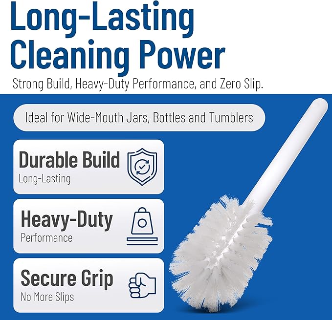 SPARTA 367600TC02 Plastic Household Dish Brush, Dish Brush, Dish Scrub Brush With Lightweight Or Break Resistant? For Cleaning, 11 Inches, White