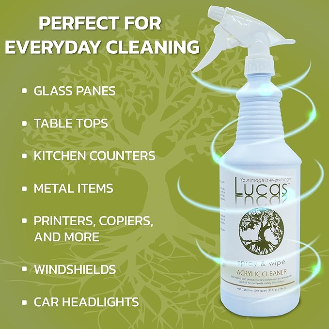 LUCASOL Acrylic and Plastic Cleaner, 32 Ounce