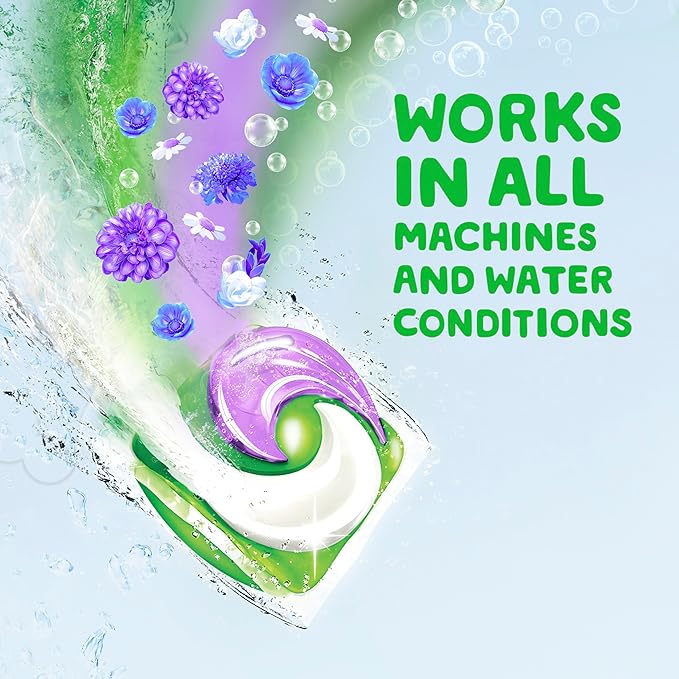 Gain Super Flings Laundry Detergent Pacs, 45 Count, Dewdrop Dream scent, clean and fresh washing detergent laundry soap pacs