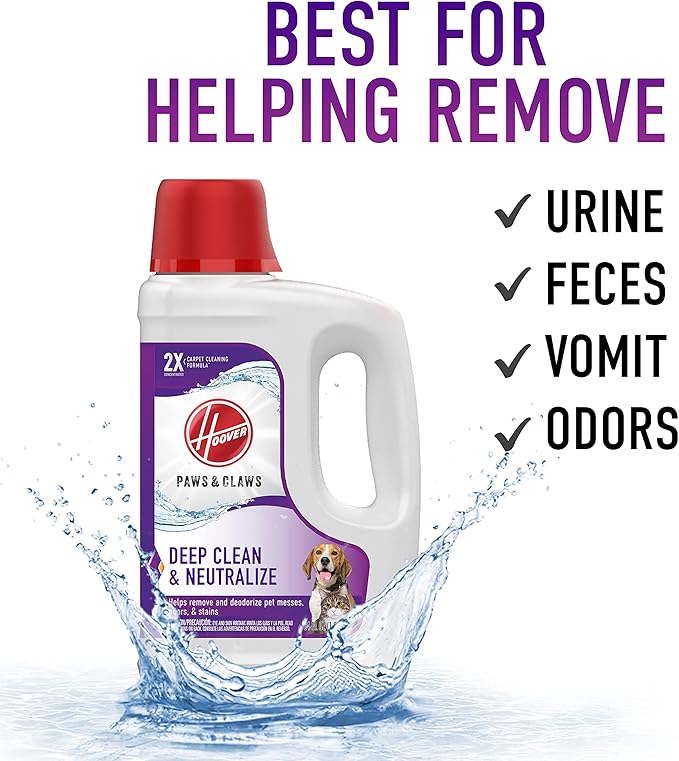 Hoover PowerDash Pet+ Compact Carpet Cleaner & Paws & Claws Deep Cleaning Carpet Shampoo with Stainguard & Renewal Deep Cleaning Carpet Shampoo