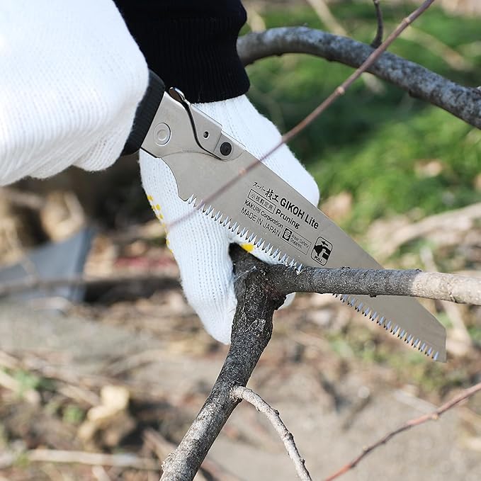KAKURI Japanese Hand Saw [Tree Pruning] 8-1/4" Japanese Pull Saw with Blade Cover, Made in JAPAN
