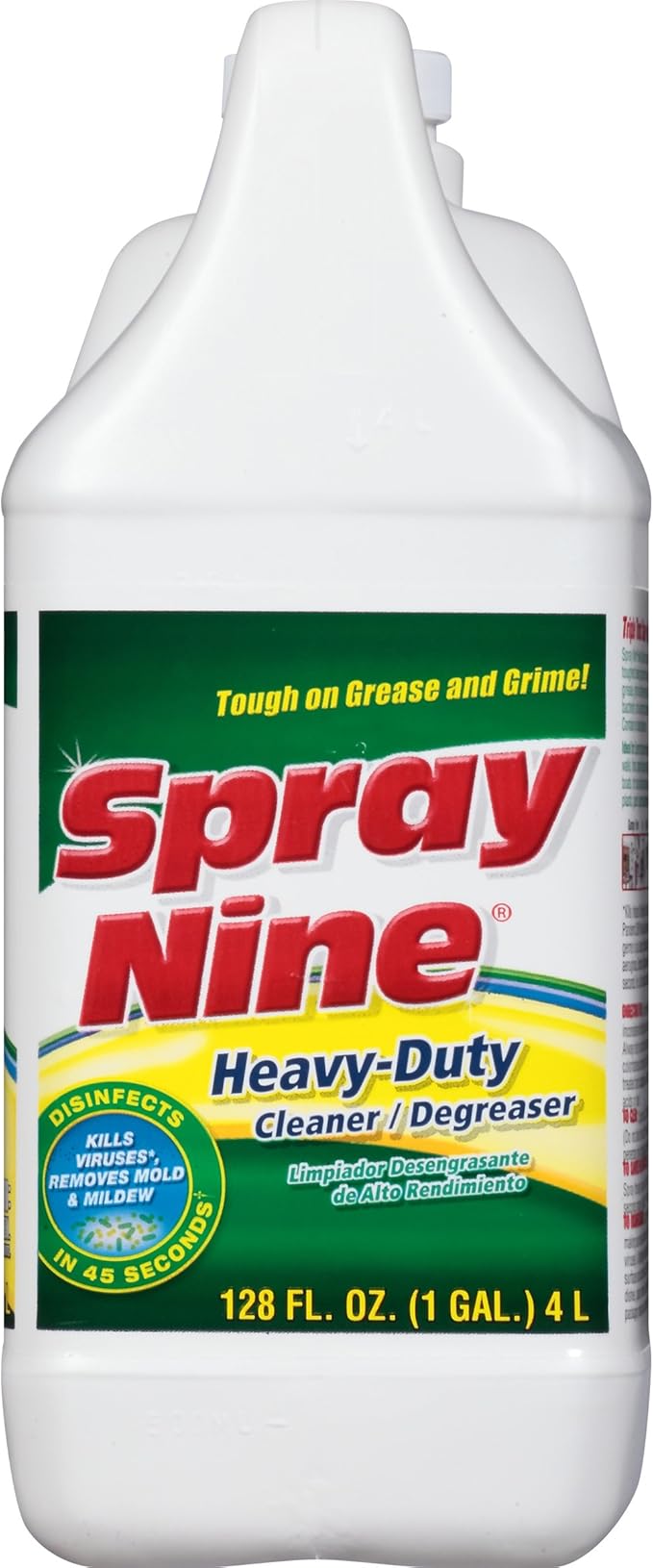 Spray Nine 26801-4PK Heavy Duty Cleaner, Degreaser & Disinfectant for Home, Yard Equipment, Automotive & More - Refill for Spray Bottle 1 Gallon (Pack of 4)