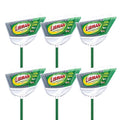 Libman Commercial 205 Large Precision Angle Broom, Steel Handle, 13" Wide, Green and White (Pack of 6)