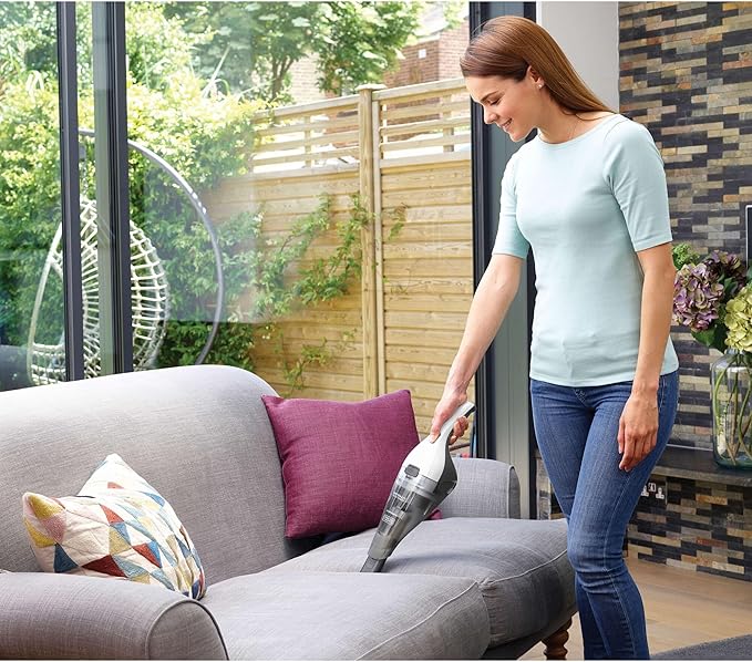 BLACK+DECKER dustbuster Cordless Handheld Vacuum, Portable Car Vacuum Cordless Rechargeable, Wall Mount, Strong Suction QuickClean (HNVC215B10)
