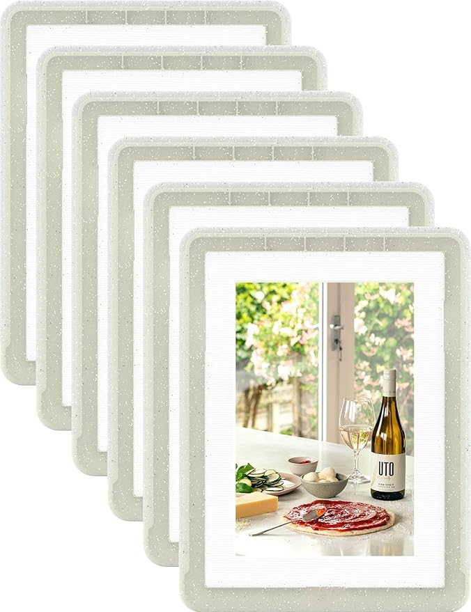 5x7 Picture Frame, Clear Acrylic Photo Frame with White Mat for 4x6 Photos, One-Piece Shatterproof Tool-Free Design, UV-Resistant Waterproof Tabletop Frame for Home Office Decor with 10-Year Warranty