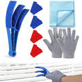 XANGNIER Window Blind Cleaner Duster Tool Set,Blind Cleaning Tools,Washable Multi-Surface Dusting Kit for Wood Blind,Venetian Blinds,Vinyl Blinds,AC Vents,Car Vents,Air Condition,Shutter& Fans