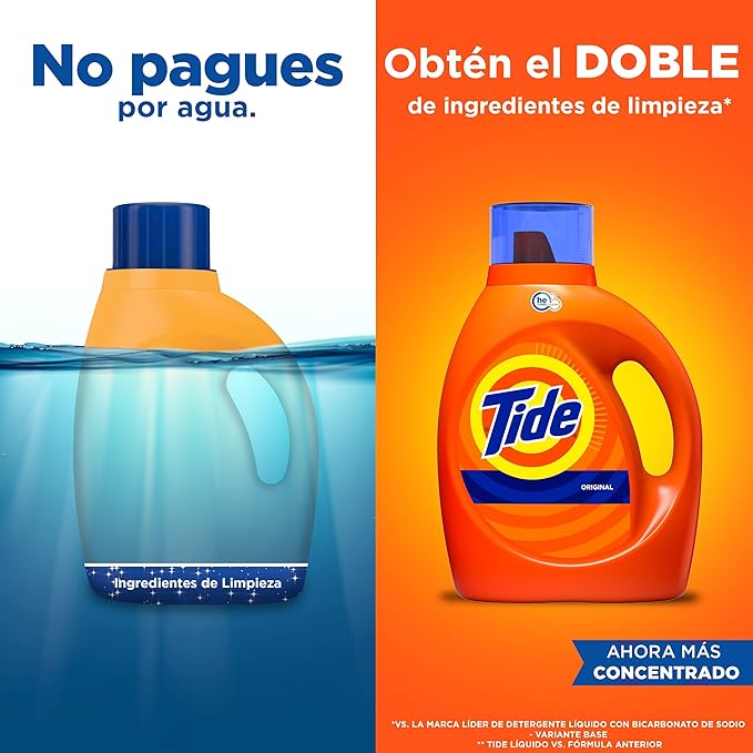 Tide Liquid Laundry Detergent, Original, 64 Loads, 92 Fl Oz