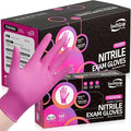 Powder-Free Nitrile Gloves, 3-mil, Disposable Nitrile Gloves, Latex-Free, Powder-Free - Pink/Fuchsia
