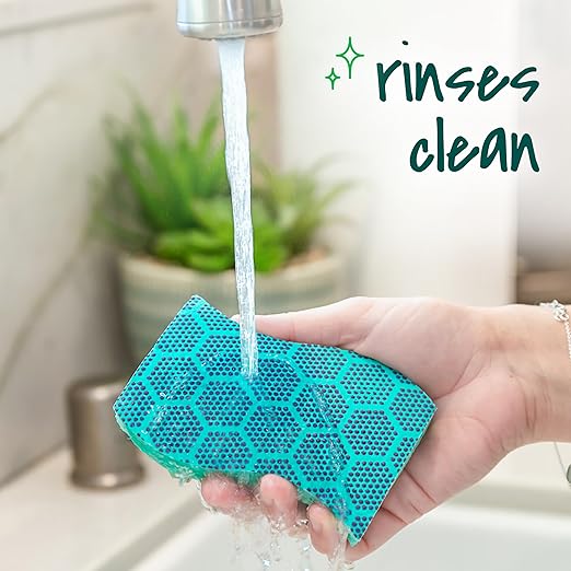 Scotch-Brite Odor Resist Heavy Duty Scrub Sponge, Dishwasher-Safe Kitchen sponges for Serious Scrubbing, Multipurpose Dish Sponge for Stuck-On Messes, 6 Scrubbing Sponges