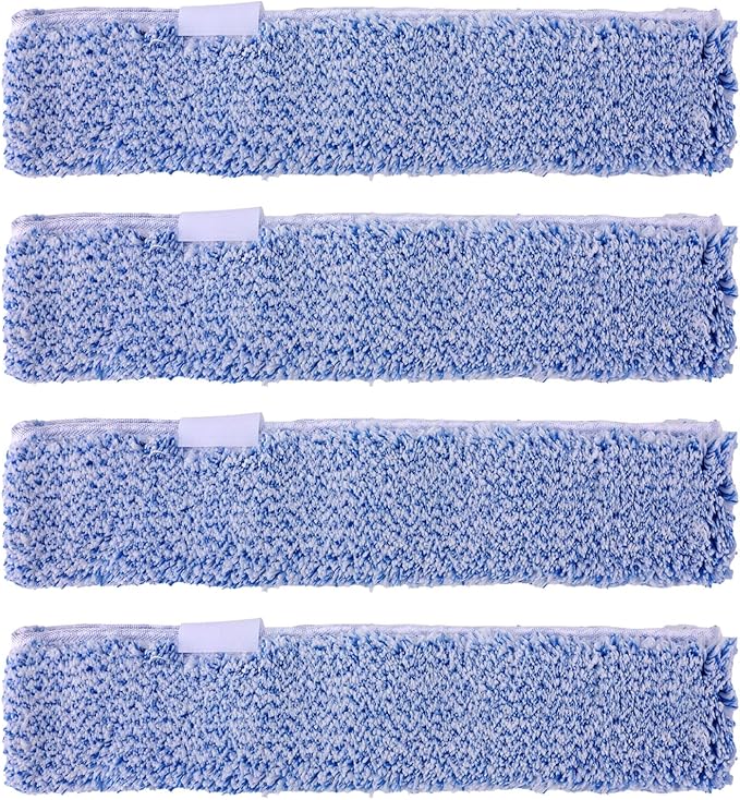 4 Pack Microfiber Window Cleaning Refill Replacement, 14" Reusable & Washable Squeegee Cloth Sleeve Compatible with MR.SIGA Window Glass Cleaning Tools Home and Office