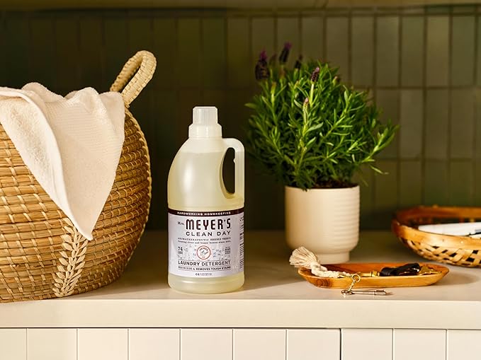 MRS. MEYER'S CLEAN DAY Liquid Laundry Detergent, Cruelty Free, Lavender Scent, 64 oz- Pack of 2