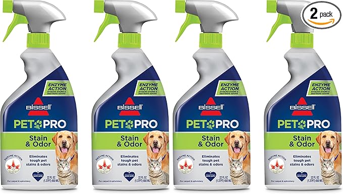 Bissell Pet Pro Stain and Odor Eliminator with Enzyme Action, 77X7F, 2 Count (Pack of 2)