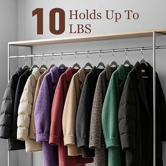 Velvet Hangers 30 Pack, Slim Non-Slip Clothes Hangers Space-Saving for Closet, Heavy Duty for Pants, Coats, Skirts, Jeans, Sweaters and More, Nylon-Flocked, Grey