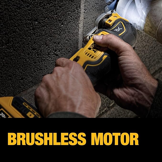 DEWALT 20V Oscillating Tool, Cordless, Wood Blades, Sandpaper, Tool Bag, Battery and Charger Included (DCS356SD1)