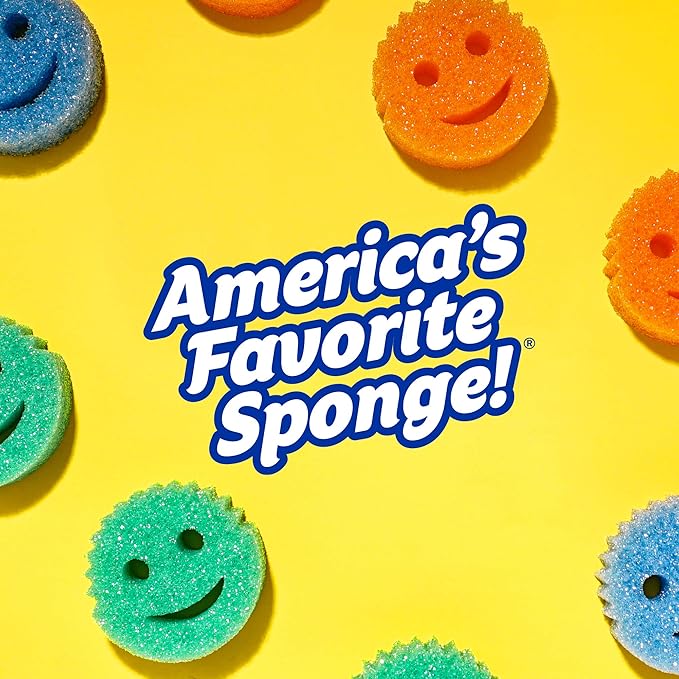 Scrub Daddy Sponge -Style Collection- Scratch-Free Scrubber for Dishes and Home, Odor Resistant, Soft in Warm Water, Firm in Cold, Deep Cleaning Kitchen and Bathroom, Dishwasher Safe, 1ct (3 Pack)