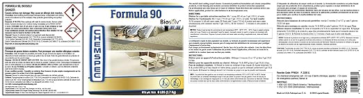 Chemspec Formula 90 BioSolv, Professional Carpet Cleaning Detergent, Quick Dissolving Powder, Fresh Citrus Scent, 6 lb jar, 4 Pk (C-PF9024)