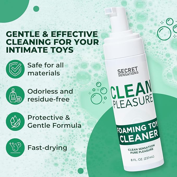 Toy Cleaner Foam 237ml – Premium Adult Toy Cleaner for Hygiene – Safe, Gentle, and Effective Toy Cleaner for All Purpose – Non-Irritating Formula – Easy-to-Use Cleaner for Adult Toys