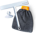 Flipper Dual-Action Squeegee and Microfiber Mitt – 2-in-1 Streak-Free Glass and Mirror Cleaning Tool for Windows, Shower Doors and Countertops – Reusable, Ergonomic, and Durable Design