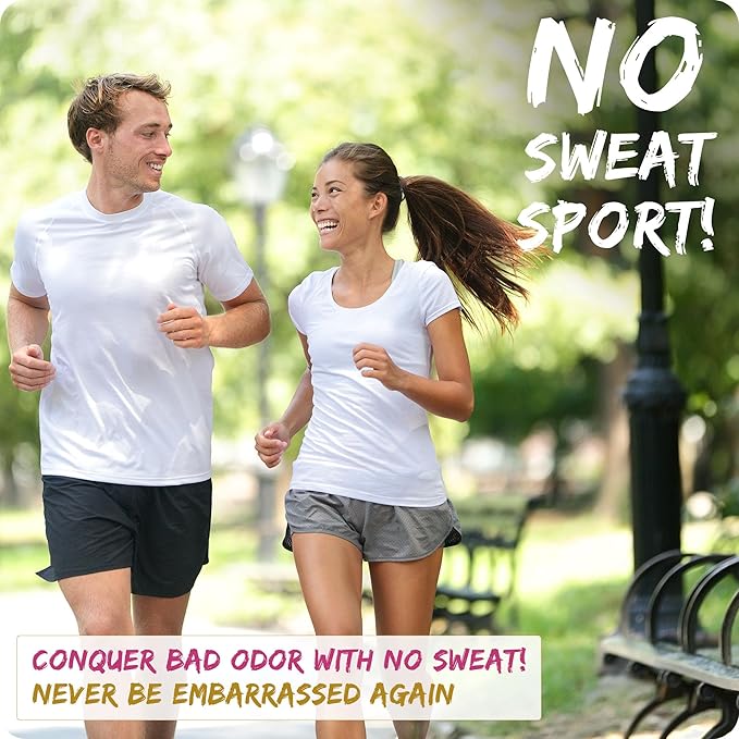 NO SWEAT! SPORT Fabric Odor Neutralizer for Athletic Clothes & Shoes – Movement-Activated Odor Control for Workouts, Gym & Sports | Alcohol-Free, Fabric Safe, 98% Natural Ingredients (20mL)