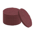 uxcell 8Pcs Scrubber Scouring Pad, 4 Inch 400 Grits Drill Power Brush Hoop and Loop Scrub Pads Discs Polishing Pad for Household Furniture Automotive Cleaning, Red