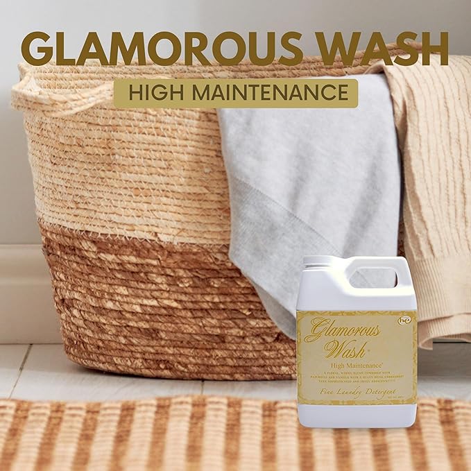 Worldwide Nutrition Bundle Compatible with Tyler Candle Company Glamorous Wash High Maintenance Scent Fine Laundry Liquid Detergent - 907gram (32 Fl Oz) Container with Keychain