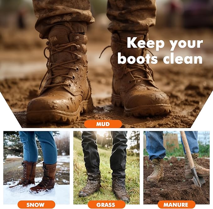 Boot Scrubber Wooden Boot Brush, Shoe Cleaner Brush for Outdoor Mud & Dirt-9.13 * 6.14 * 4.07in Shoe Cleaning Brush