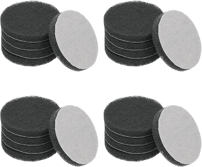 Power Scrub Pads, Scrubbing Pads 800 Grits Scouring Discs - Fitting for (Home Kitchen Cleaning - Drill Attachment - Scrubber Replacement) 20 Pcs & 3 Inch & Gray