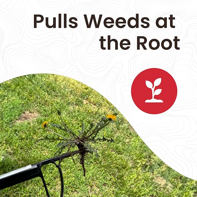 Farmhand WeederPro – 42.5" Stand-Up Weed Puller Tool for Deep Root Removal | No Bending or Kneeling | Heavy-Duty Manual Garden Weeder for Effortless Use