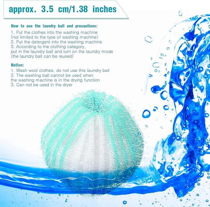 Blulu 12 Pieces Pet Hair Remover for Laundry Dryer Balls Reusable Washing Machine Hair Catcher Pet Dog Cat Catcher Lint Remover (Fresh Color)