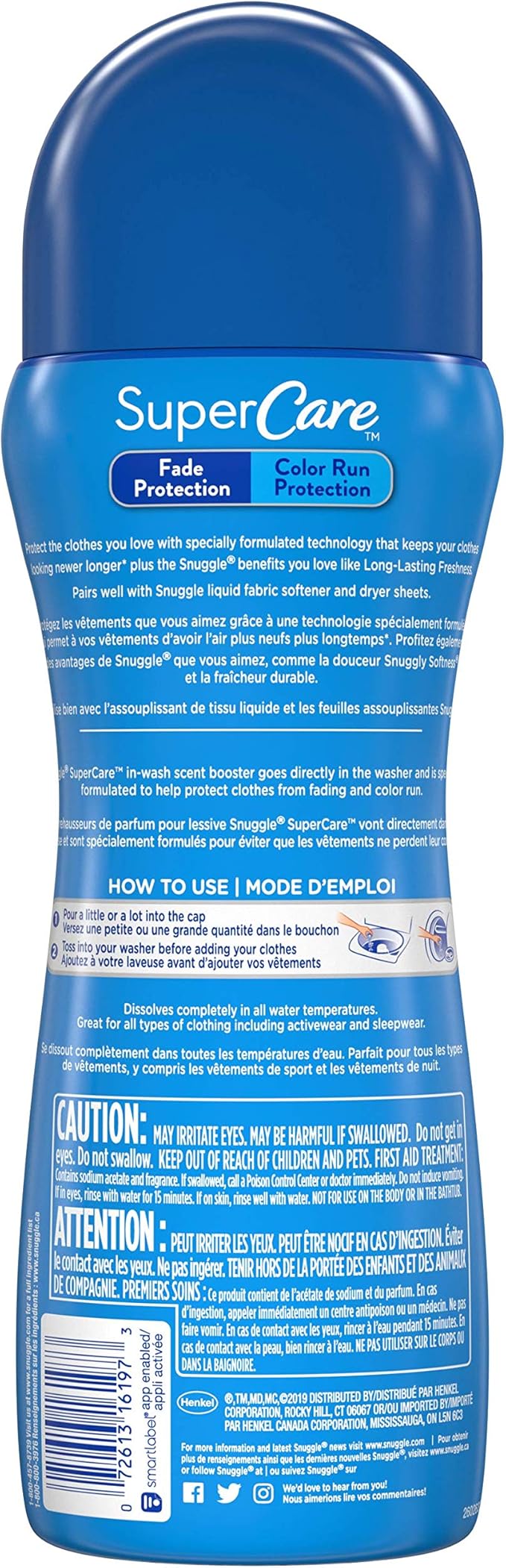 Snuggle SuperCare in-Wash Scent Booster Beads, Sea Breeze, Fade Protection and Color Run Protection, 19 Ounce