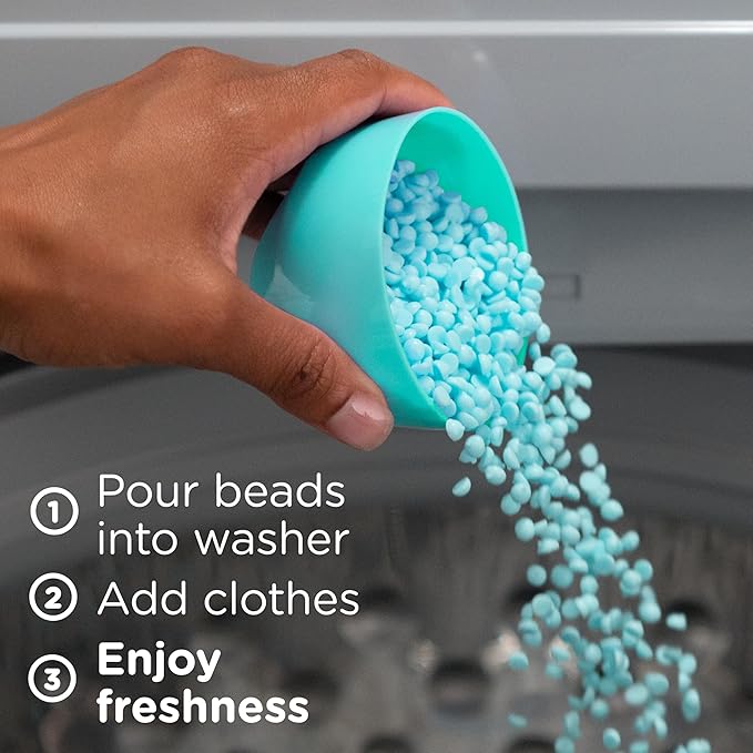 Downy Cool Cotton In-Wash Laundry Scent Booster Beads, 24 oz, laundry scent beads, Long-lasting Freshness