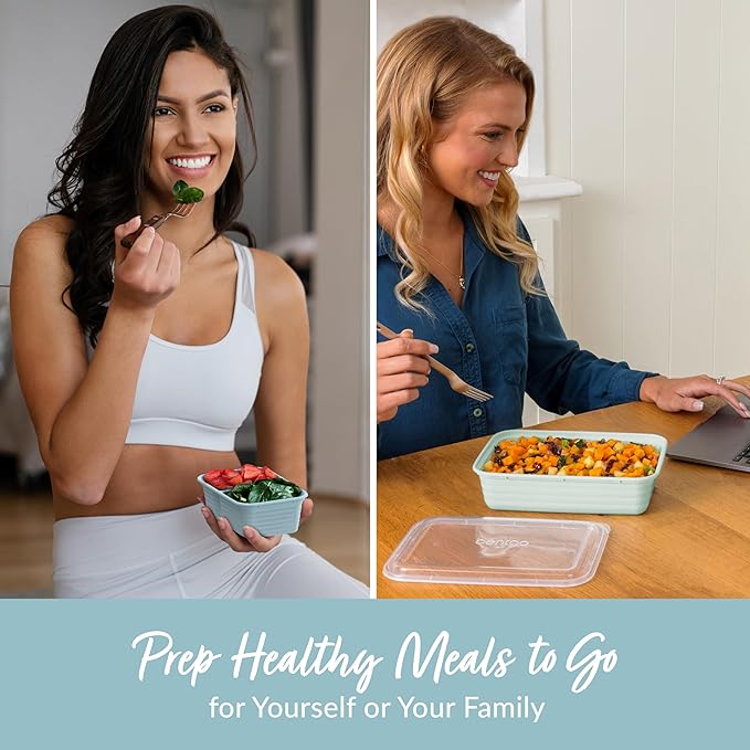 Bentgo Prep 60-Piece Variety Meal Prep Kit - Reusable PFAS & BPA-Free Food Containers 1-Compartment Trays, Prep Bowls, & Snack Boxes - Microwave, Freezer, & Dishwasher Safe (Floral Pastels)