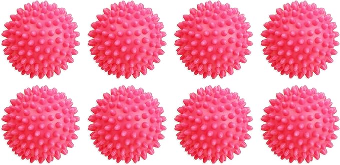 Dryer Balls 8 Pack Pink- Reusable Dryer Balls Replace Laundry Drying Fabric Softener and Saves You Money