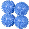 Home Basics Plastic Dryer Balls Laundry Fabric Softener, Blue (4 Pack)