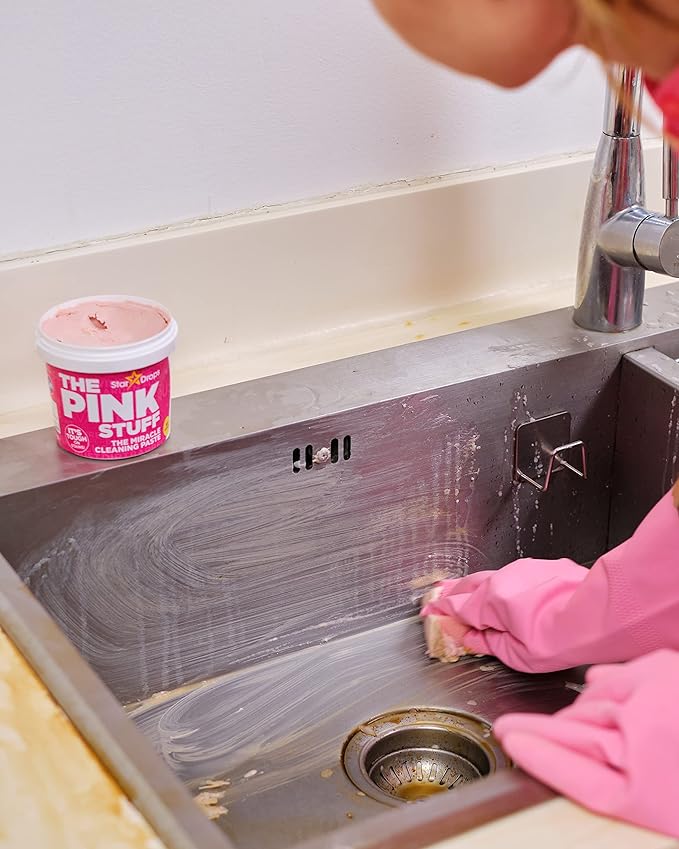 Stardrops The Pink Stuff Cleaning Paste 500g, Multi Purpose Cleaner for Kitchen, Bathroom, Tiles, Glass, Shower, Oven, Sink, Stainless Steel, Removes Grease, Grime & Stains