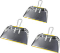 PHYEX 3-Pack 17" Heavy Duty Metal Dust Pans, Wide Dustpans for Household, Easy to Assemble