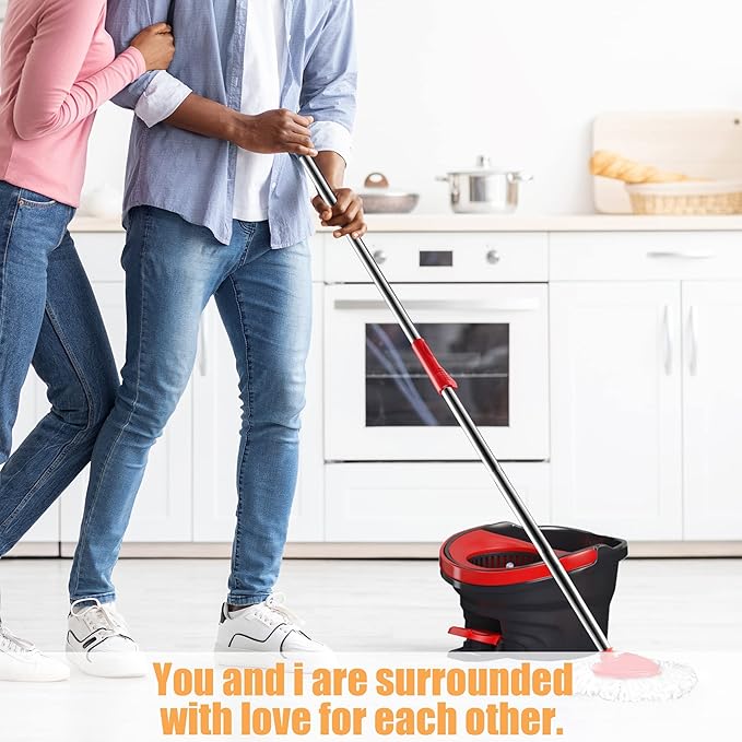 8 Pack Mop Replacement Head, Ailengy 100% Microfiber Mop Refills Spin Mop Replacement Head, 360 Micro Spin Cleaning Replacement Mop Heads for Easy House Cleaning Floor Mopping
