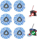 6 Pack Mop Replace Head, Mop Head Replacement, Microfiber, Machine Washable, Easy to Replace and Deep Cleaning, 313