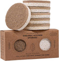 Organic Kitchen Sponges 6-Pack – Non Toxic Sponges for Dishes, Natural Dish Sponge Set, Plant Based Cellulose & Coconut Fiber Sponge, Biodegradable, Compostable, Eco Friendly